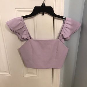 Alice + Olivia Ruffle Crop Top
